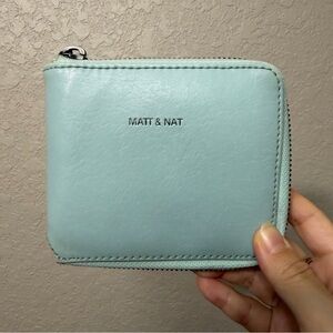 Matt & Nat Small Vegan Zip Around Wallet teal